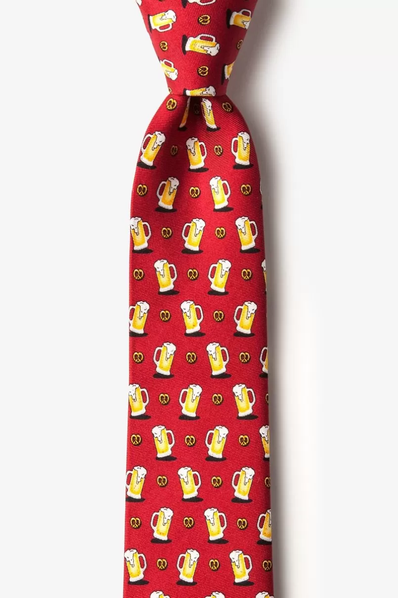 Ties These Pretzels Are Making Me Thirsty Red Skinny Tie Sale