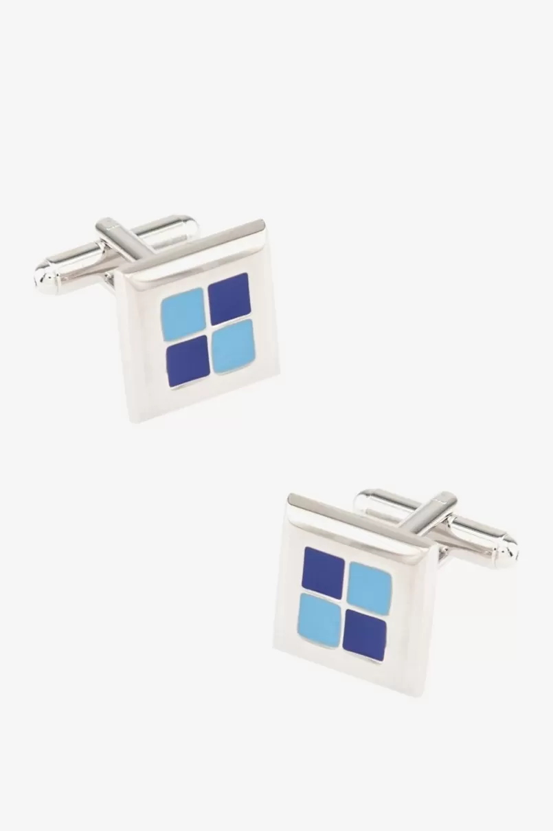 Ties Through the Window Blue Cufflinks Flash Sale