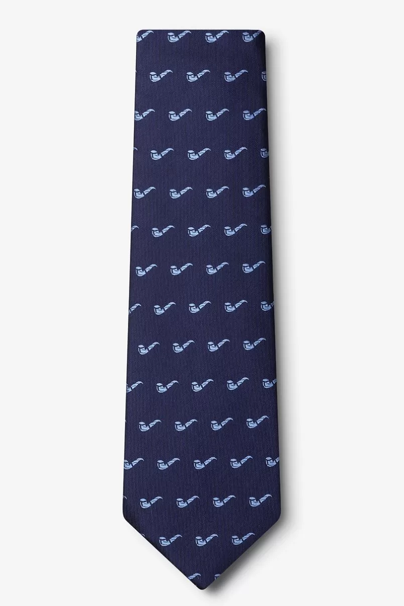 Ties Tobacco Pipes Navy Blue Extra Long Tie NavyBlue Clearance