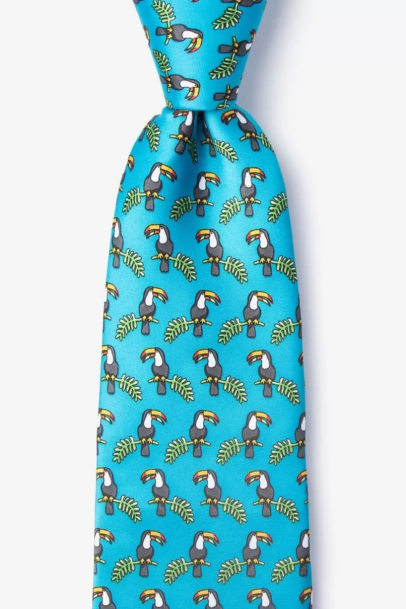 Ties Toucans Tie Turquoise Fashion