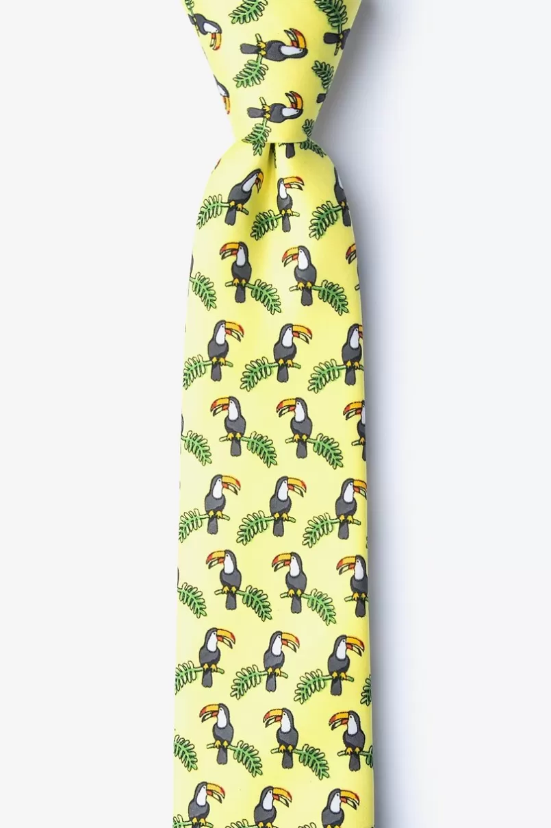 Ties Toucans Skinny Tie Yellow Best Sale