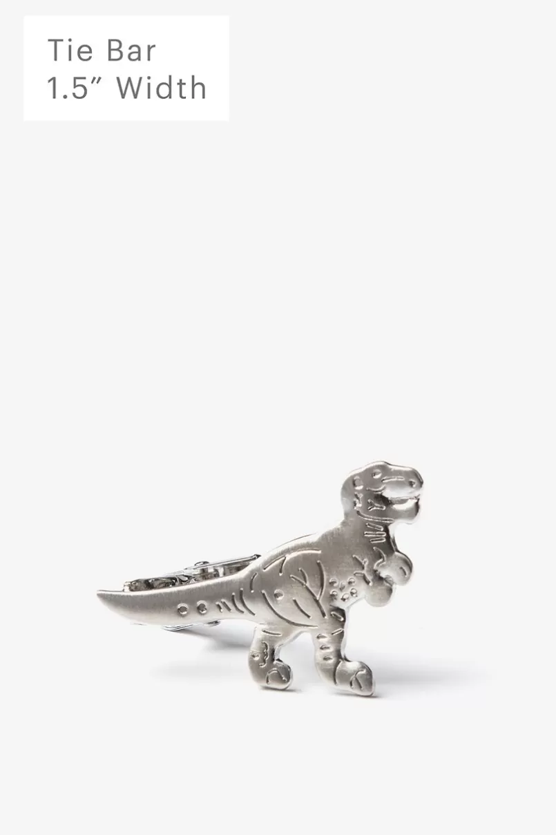 Ties T-Rex Silver Tie Bar Discount