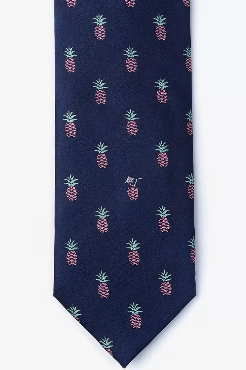 Ties Tropic Like its Hot Navy Blue Tie Discount