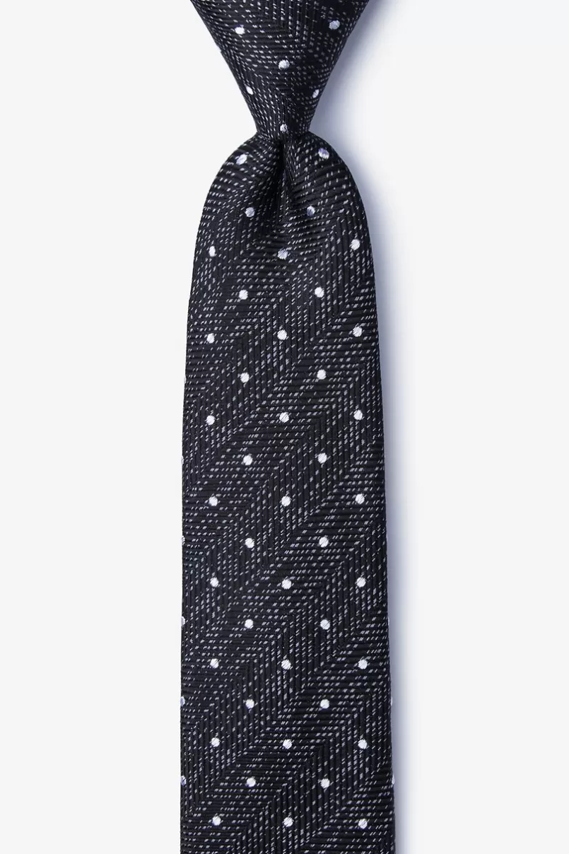 Ties Tully Skinny Tie Black Clearance