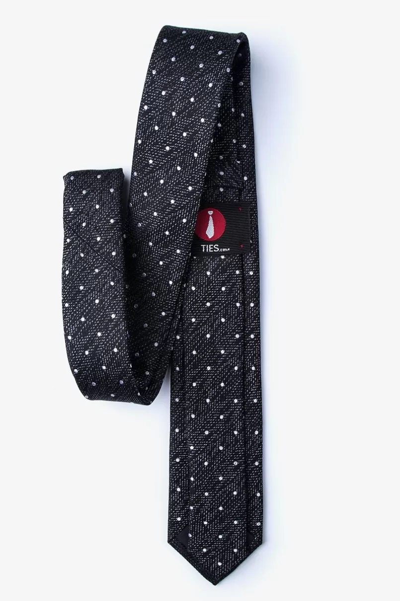 Ties Tully Skinny Tie Black Clearance