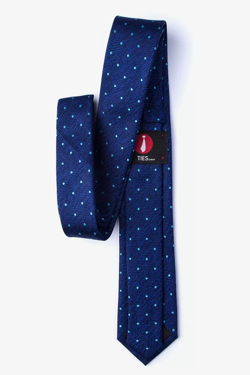 Ties Tully Navy Blue Skinny Tie NavyBlue Cheap