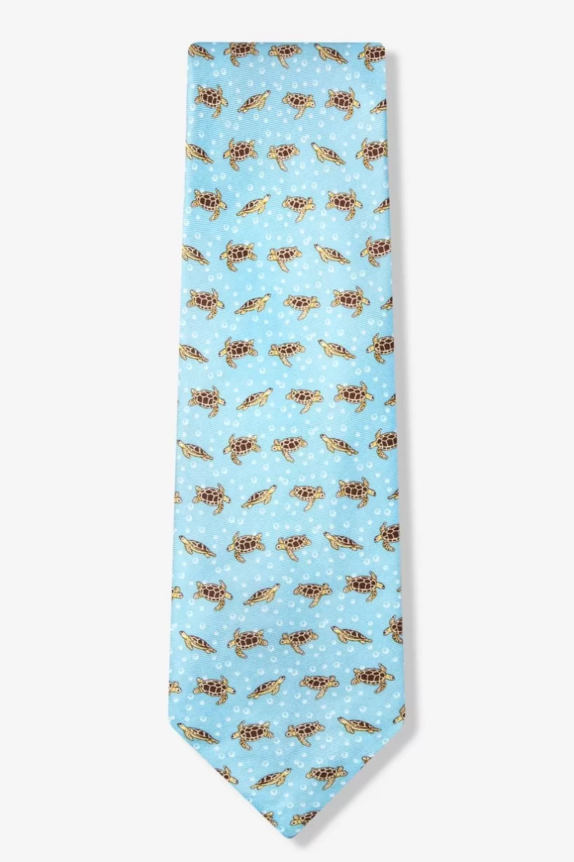 Ties Turtles & Bubbles Turquoise Tie Hot