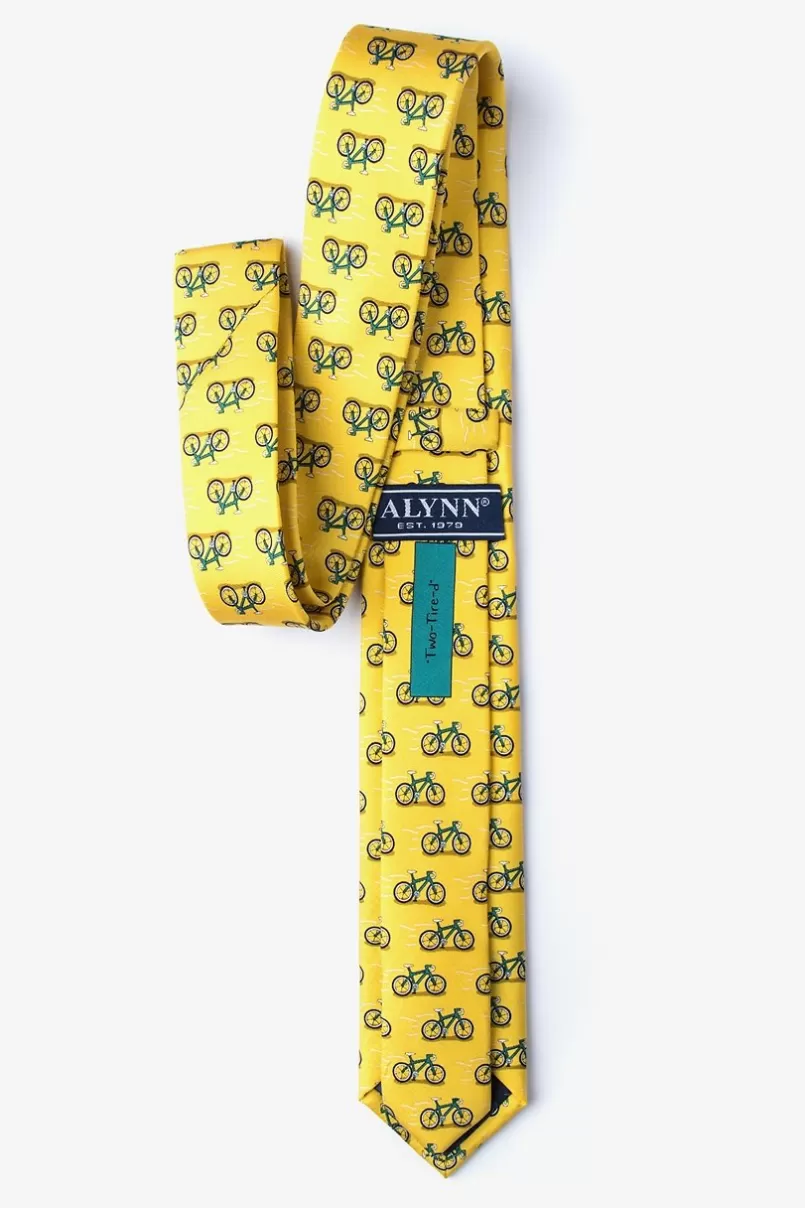 Ties Two Tire-d Yellow Skinny Tie Discount