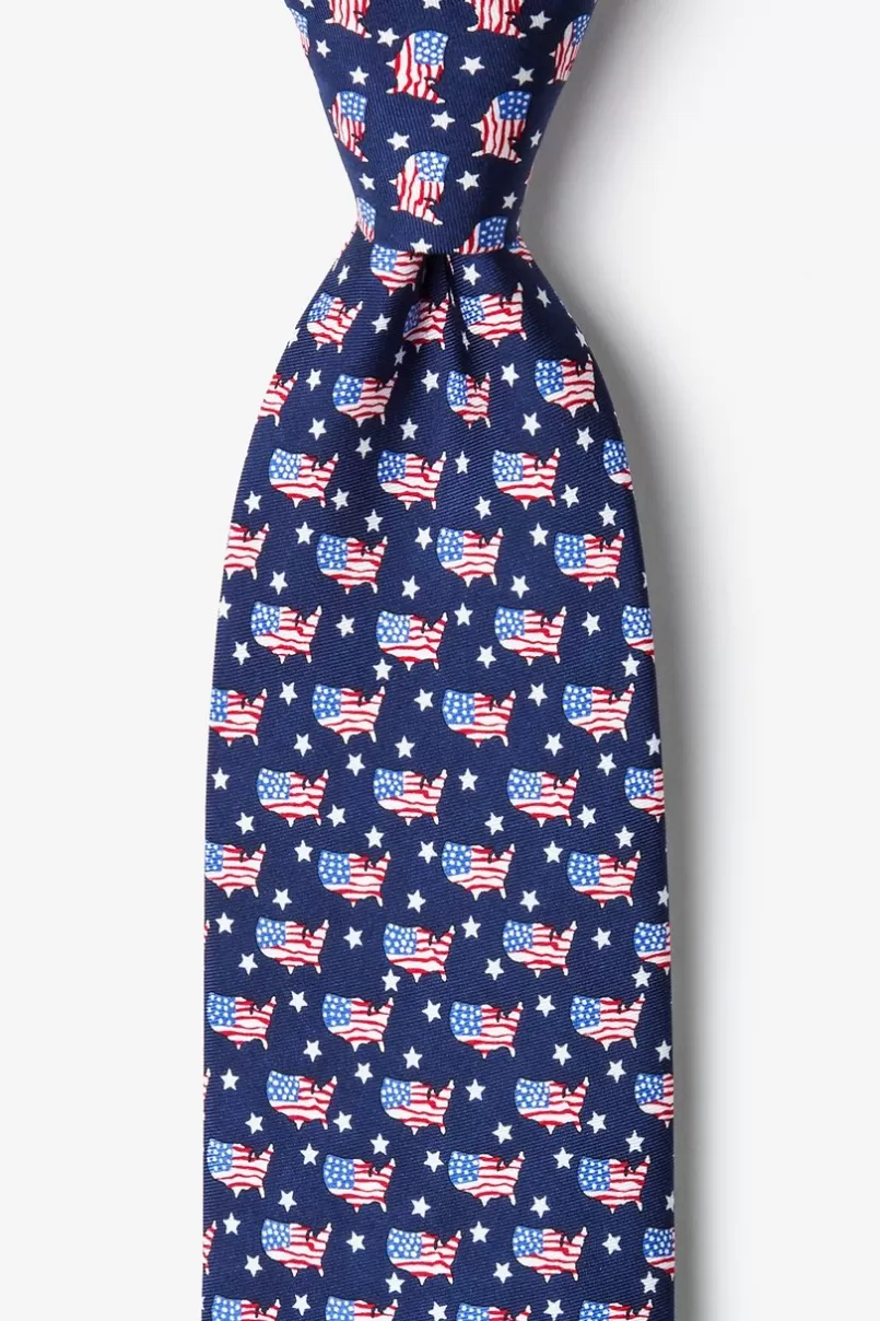 Ties U! S! A! Navy Blue Tie Cheap