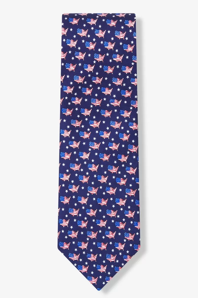 Ties U! S! A! Navy Blue Tie Cheap