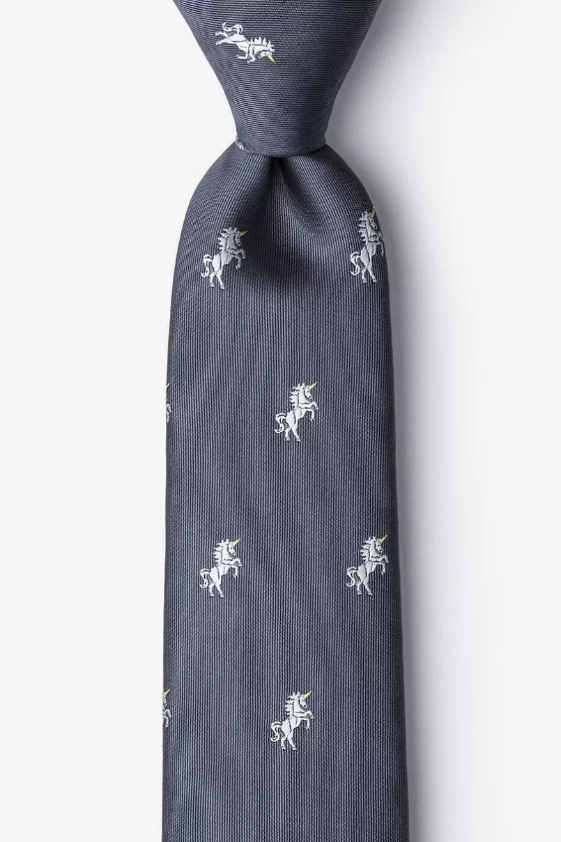 Ties Unicorns Extra Long Tie Gray Cheap