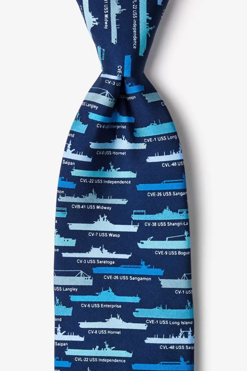 Ties U.S. Aircraft Carriers Tie Blue Outlet