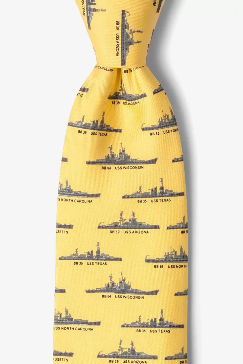 Ties U.S. Battleships Yellow Tie Clearance