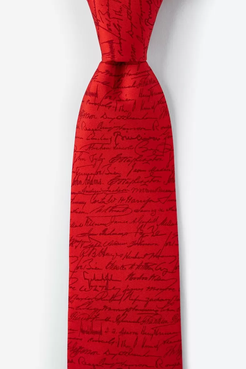 Ties U.S. Presidential Signatures Tie Red Flash Sale