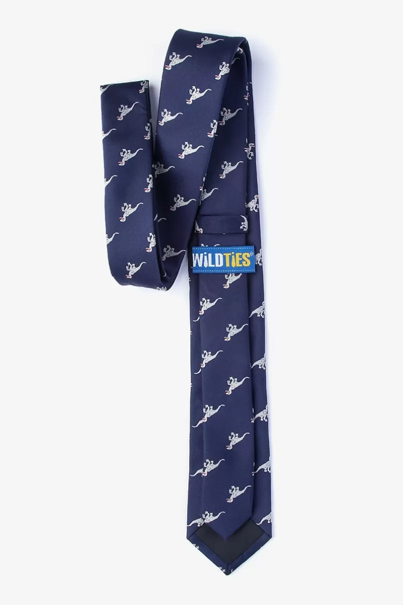 Ties Velociraptor Navy Blue Skinny Tie Best Sale