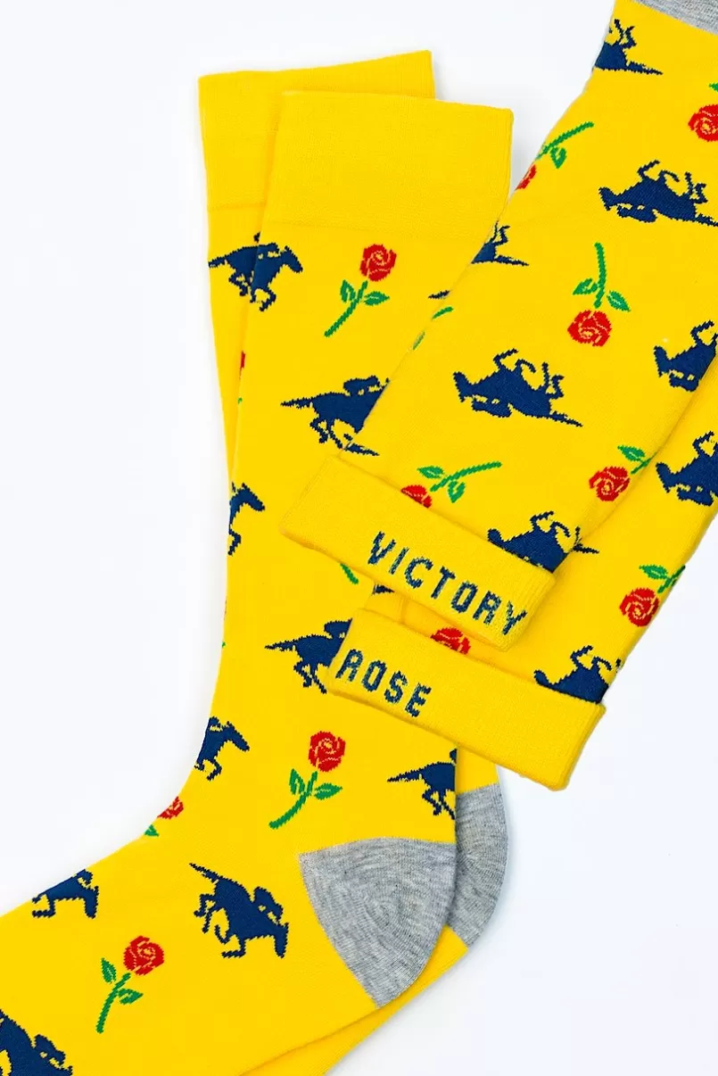 Ties Victory Rose Yellow Sock New