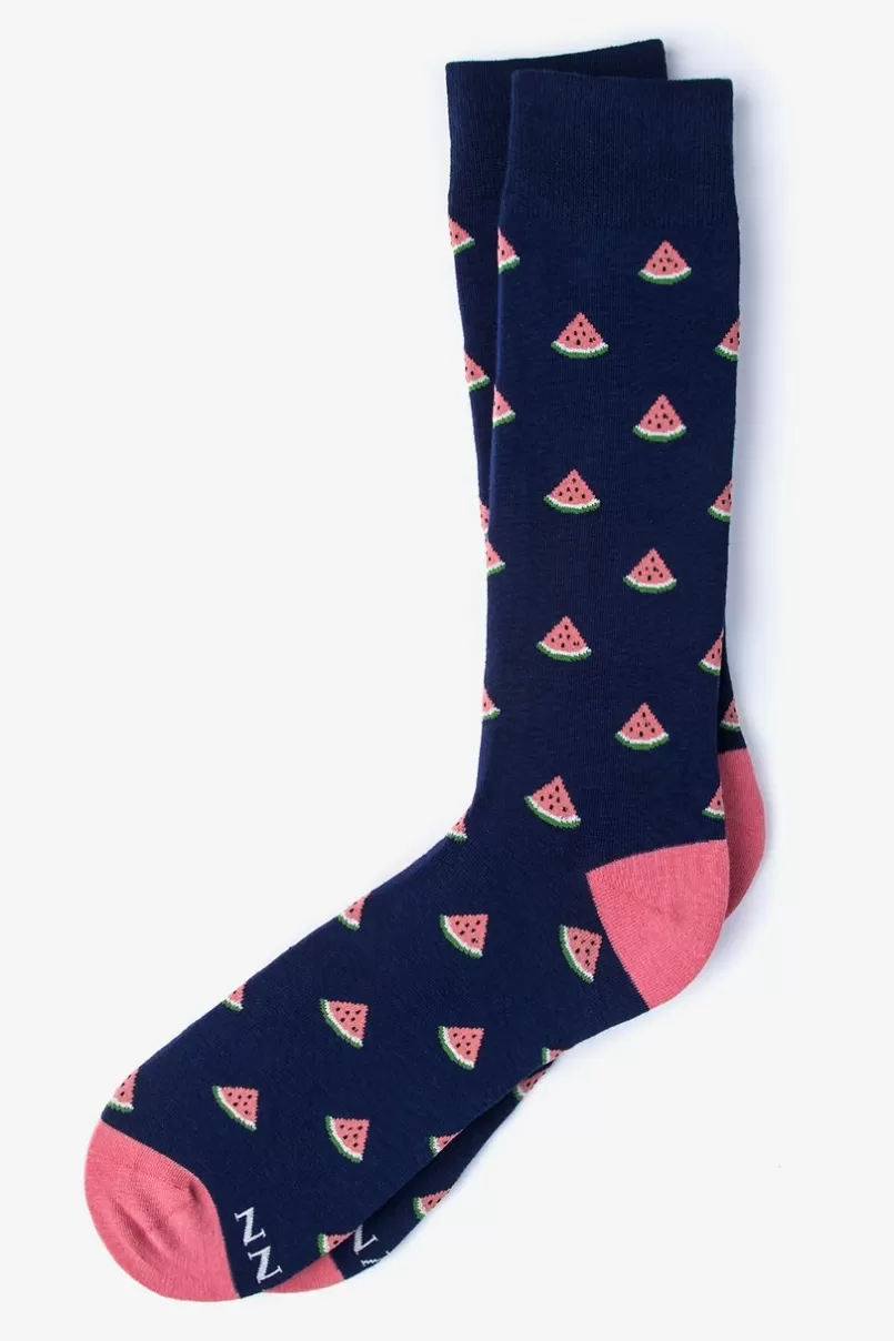 Ties Watermelon Navy Blue Sock NavyBlue Cheap