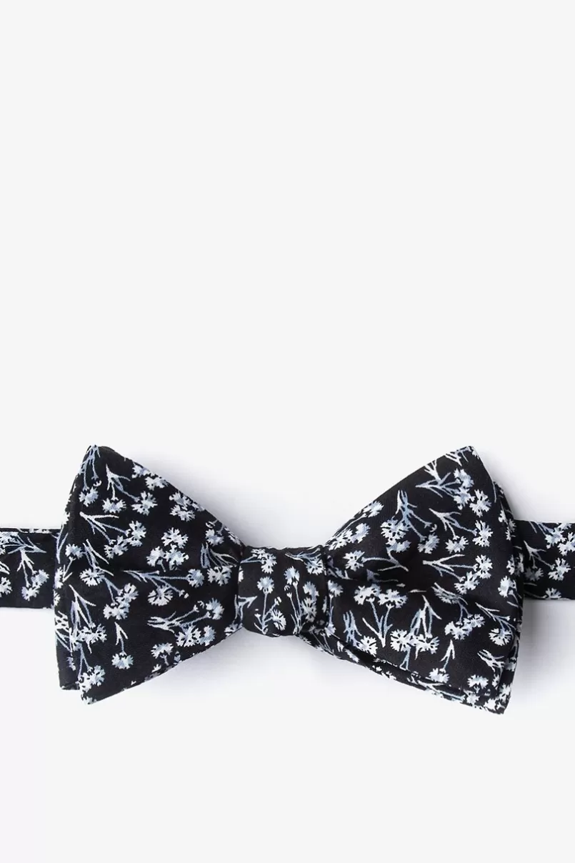 Ties Welch Black Self-Tie Bow Tie Clearance