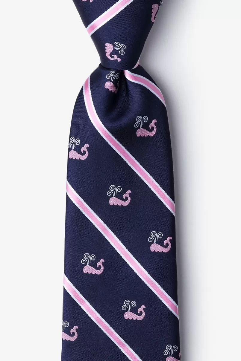 Ties Whales Navy Blue Tie New