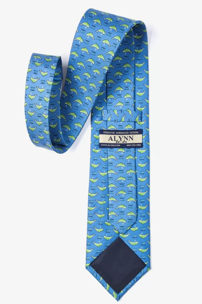 Ties Whales' Tails Blue Tie Flash Sale