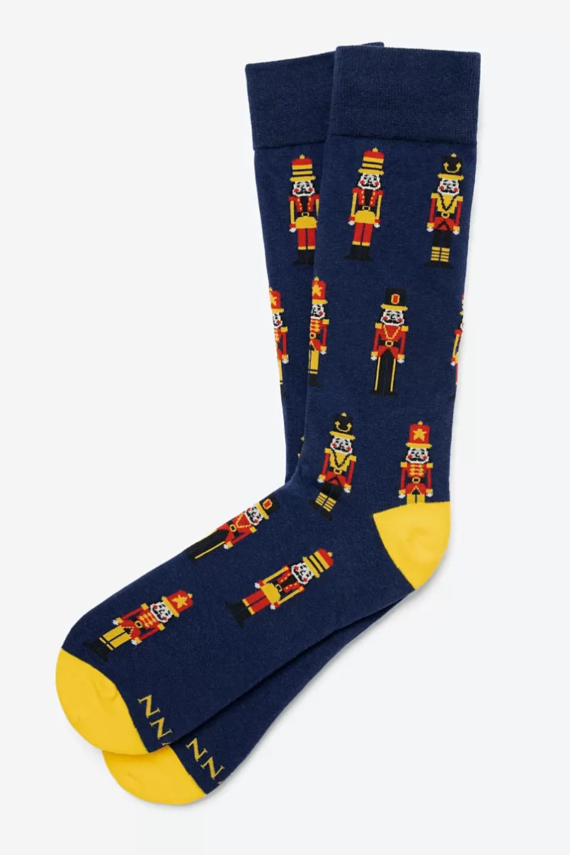 Ties What's Crackin' Nutcracker Navy Blue Sock NavyBlue Flash Sale