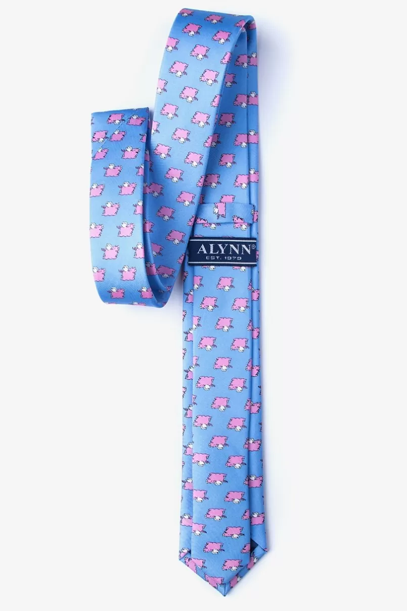 Ties When Pigs Fly Light Blue Skinny Tie Flash Sale