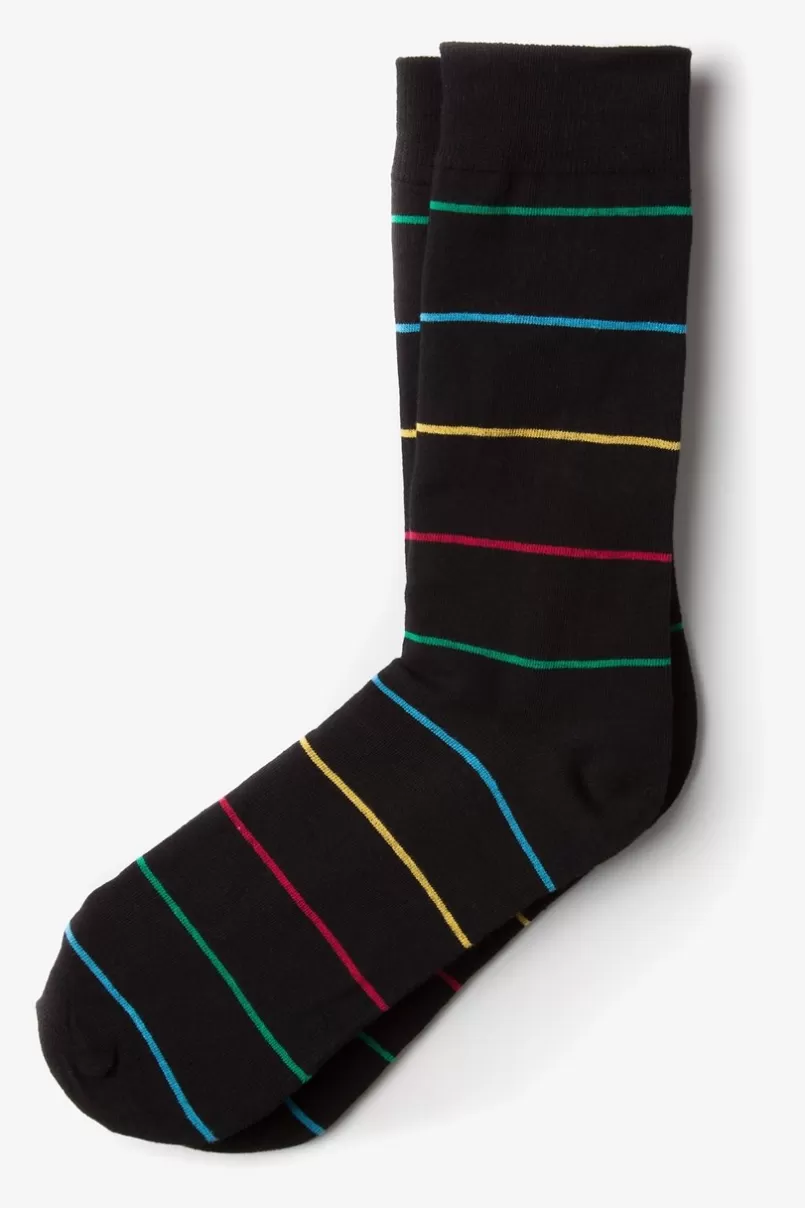 Ties Whittier Stripe Black Sock Best Sale