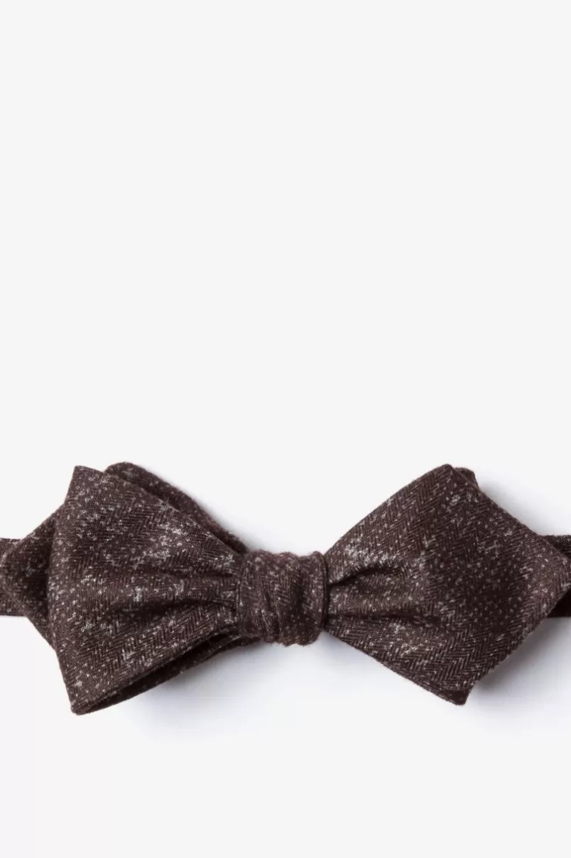 Ties Wilsonville Diamond Tip Bow Tie Brown Discount