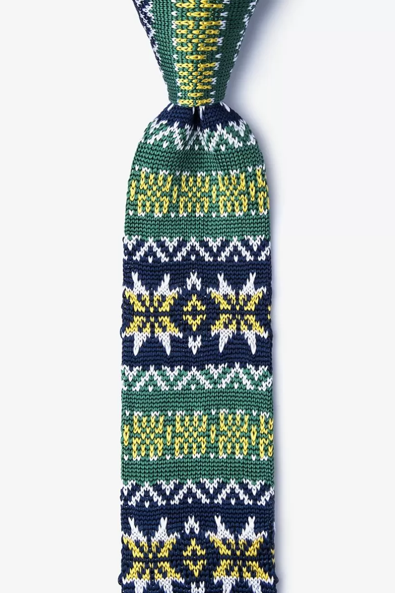 Ties Winter Knit Skinny Tie Green Best Sale