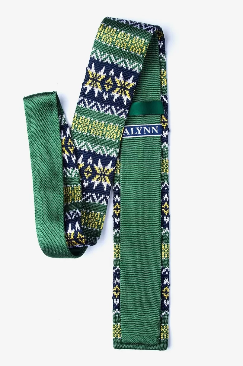 Ties Winter Knit Skinny Tie Green Best Sale