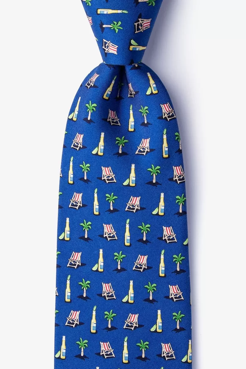 Ties Wish You Were Beer Navy Blue Tie Fashion