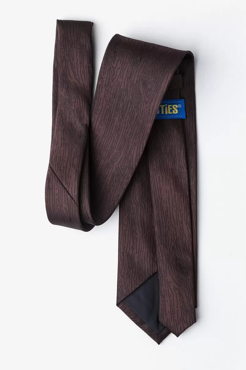 Ties Wood Grain Brown Extra Long Tie Outlet