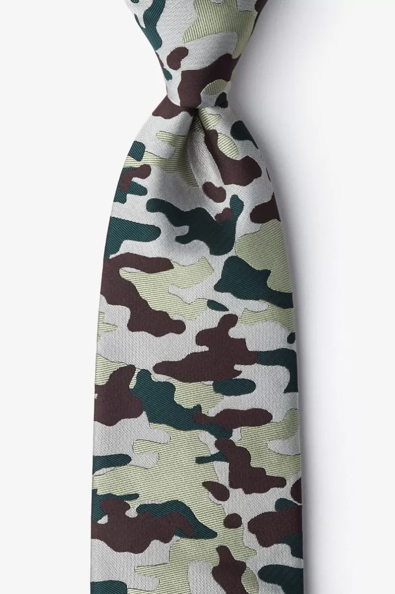 Ties Woodland Camo Beige Tie Beige&Brown Sale