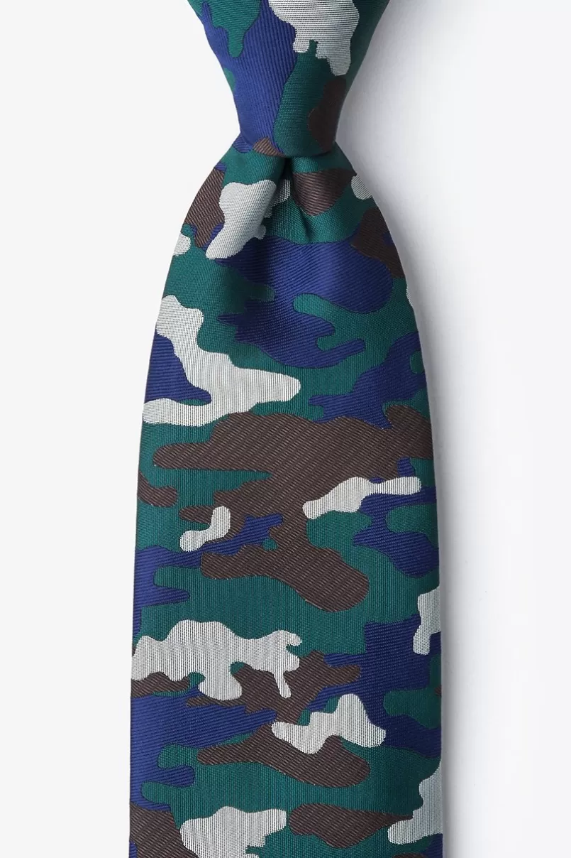 Ties Woodland Camo Hunter Green Tie HunterGreen&Brown Flash Sale