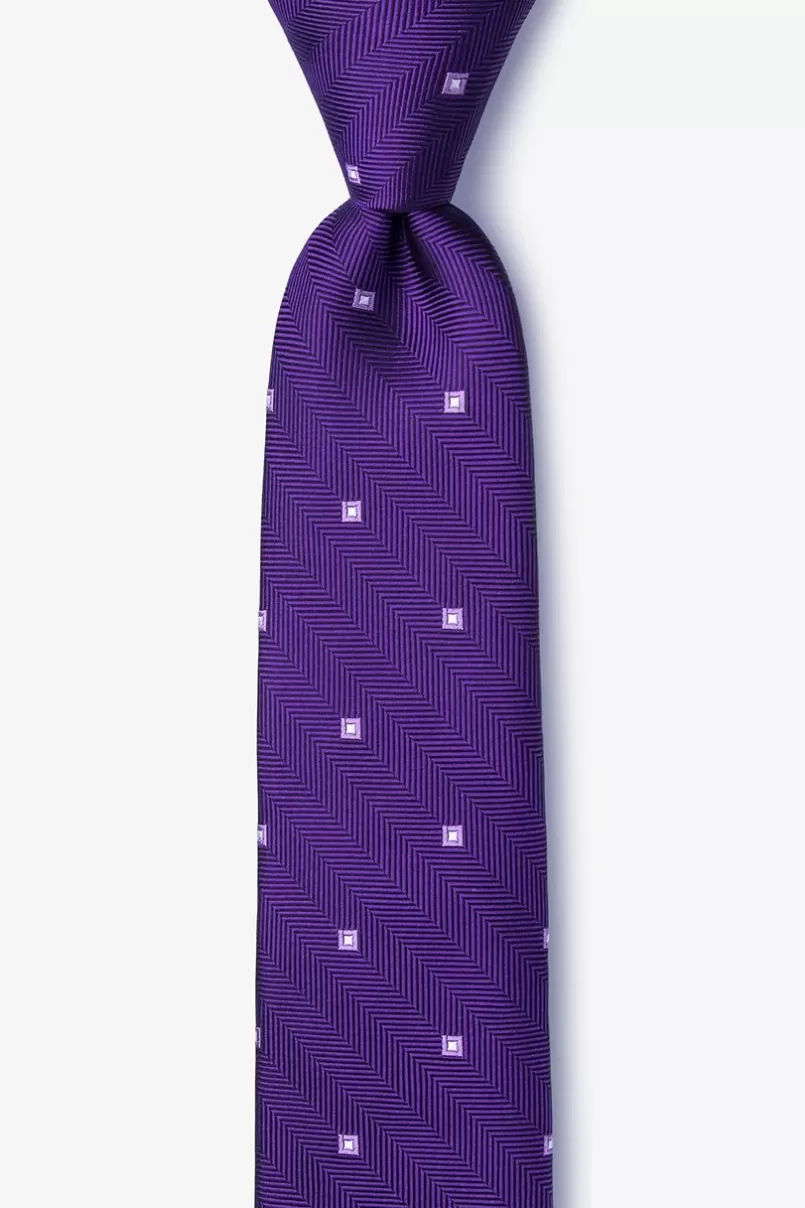 Ties Wooley Skinny Tie Purple New