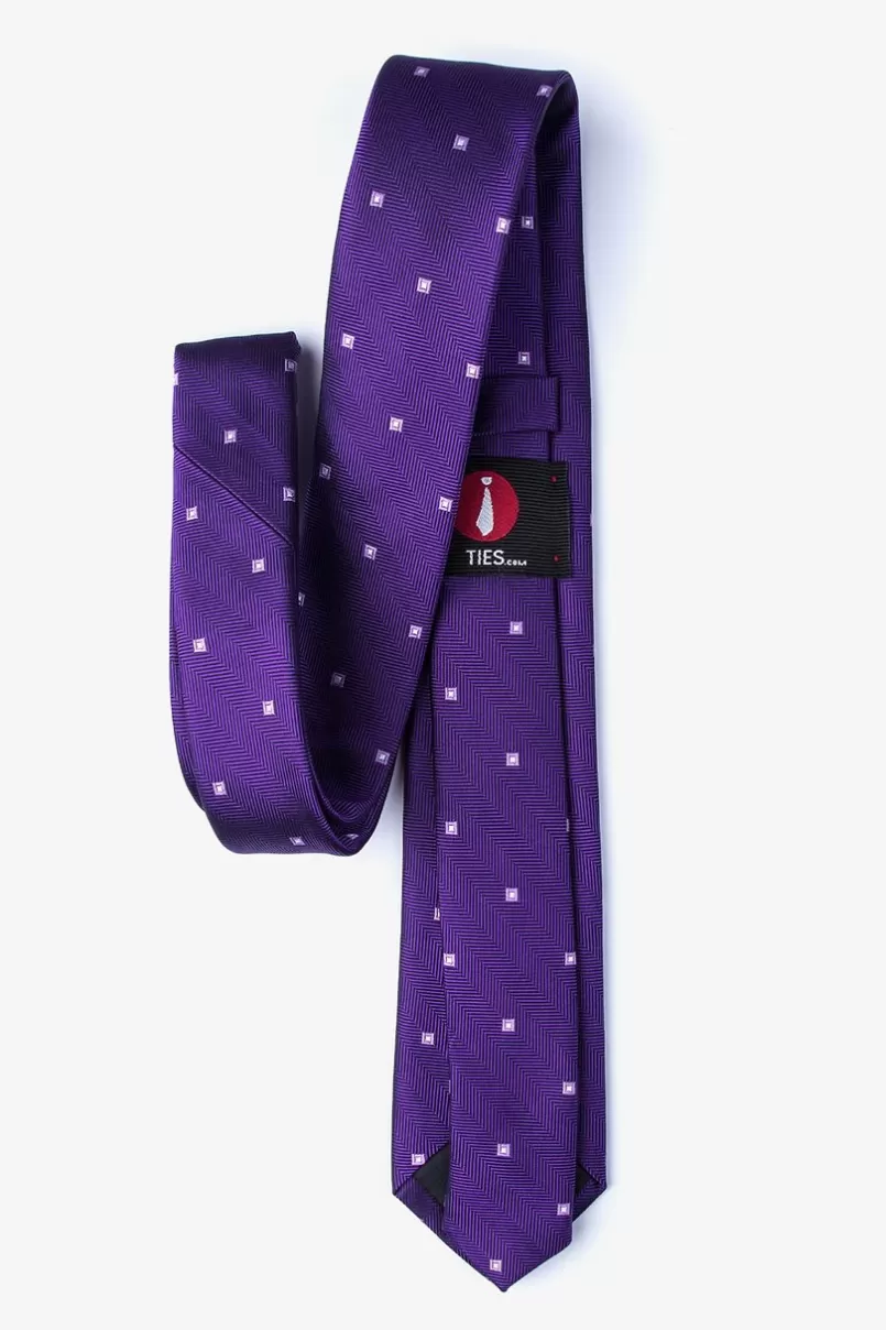 Ties Wooley Skinny Tie Purple New