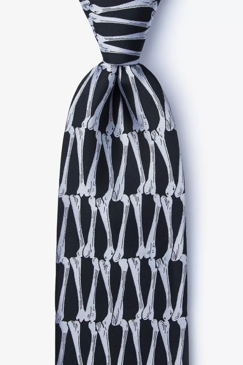 Ties Woven Boneyard Black Tie Flash Sale