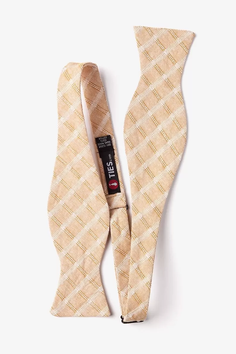 Ties Yakima Beige Self-Tie Bow Tie Clearance