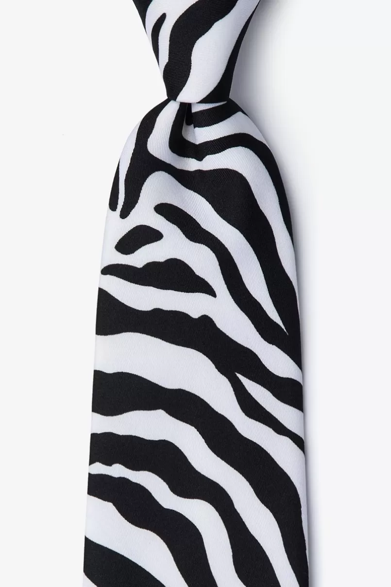 Ties Zebra Animal Print Black Tie Online