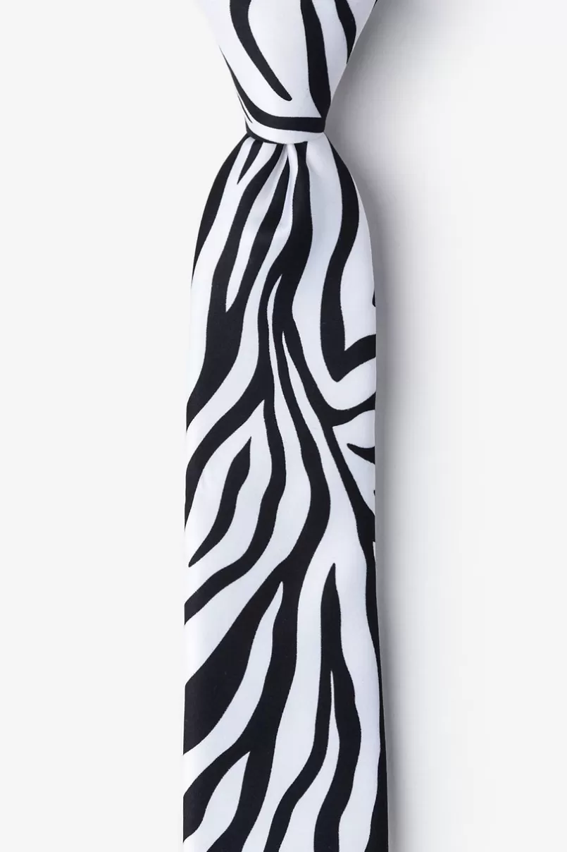 Ties Zebra Animal Print Black Tie For Boys Best Sale