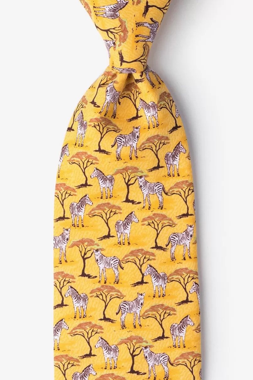 Ties Zebra Yellow Tie Shop