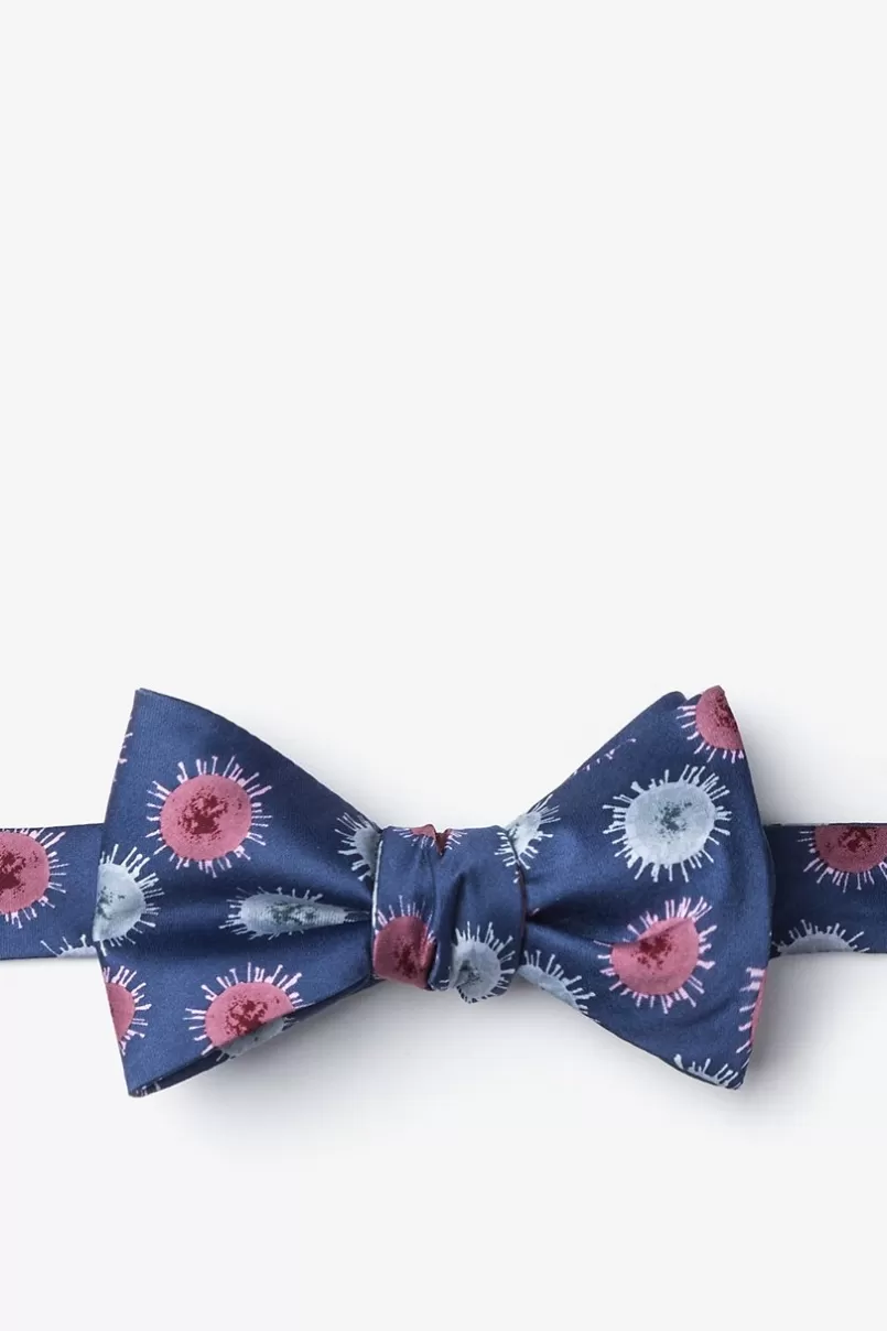 Ties Zika Virus Blue Self-Tie Bow Tie Cheap