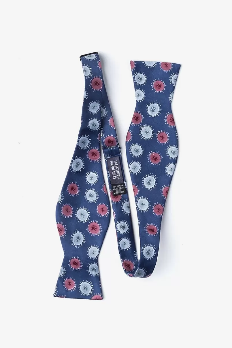 Ties Zika Virus Blue Self-Tie Bow Tie Cheap